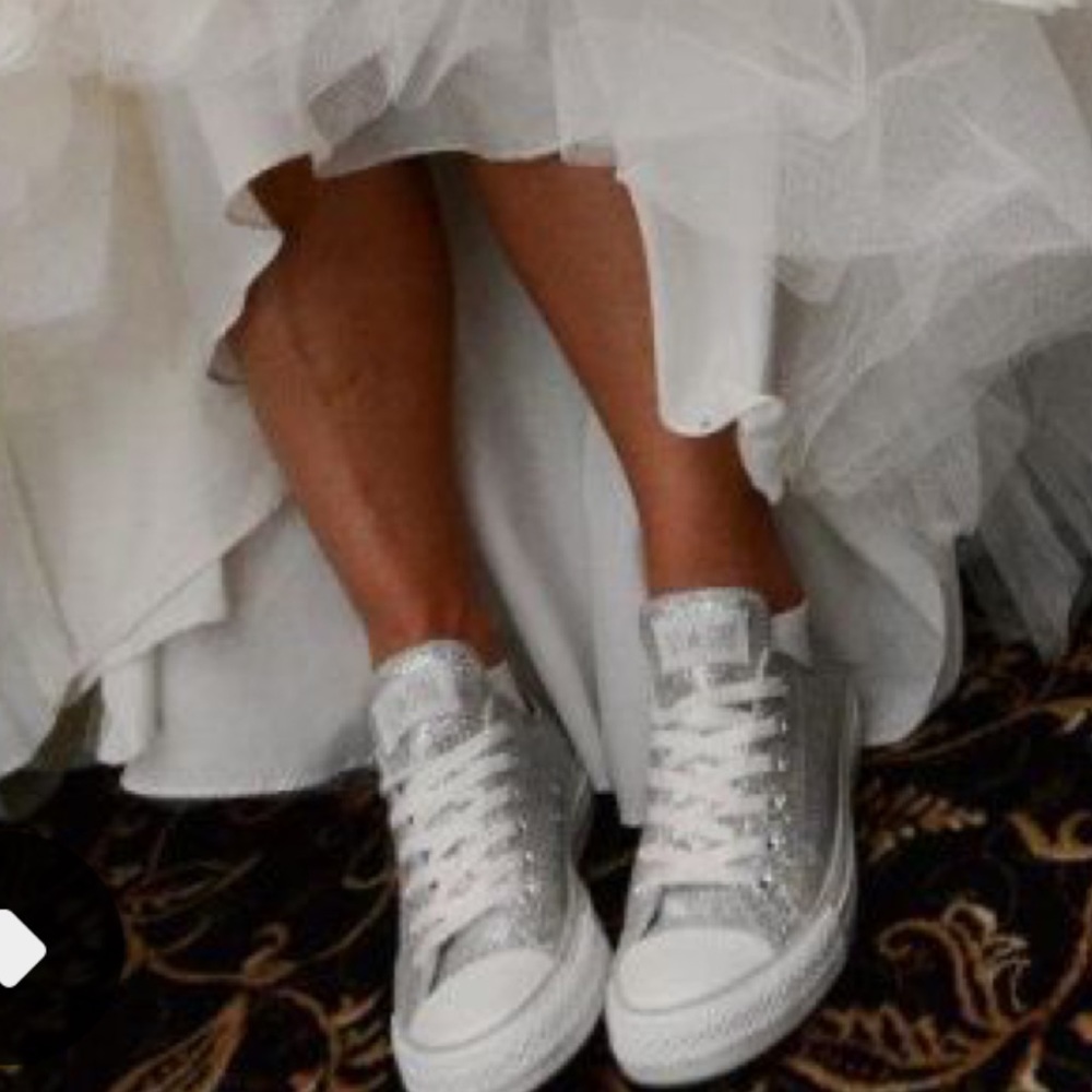 ✨sparkle silver sneakers BNWOT✨